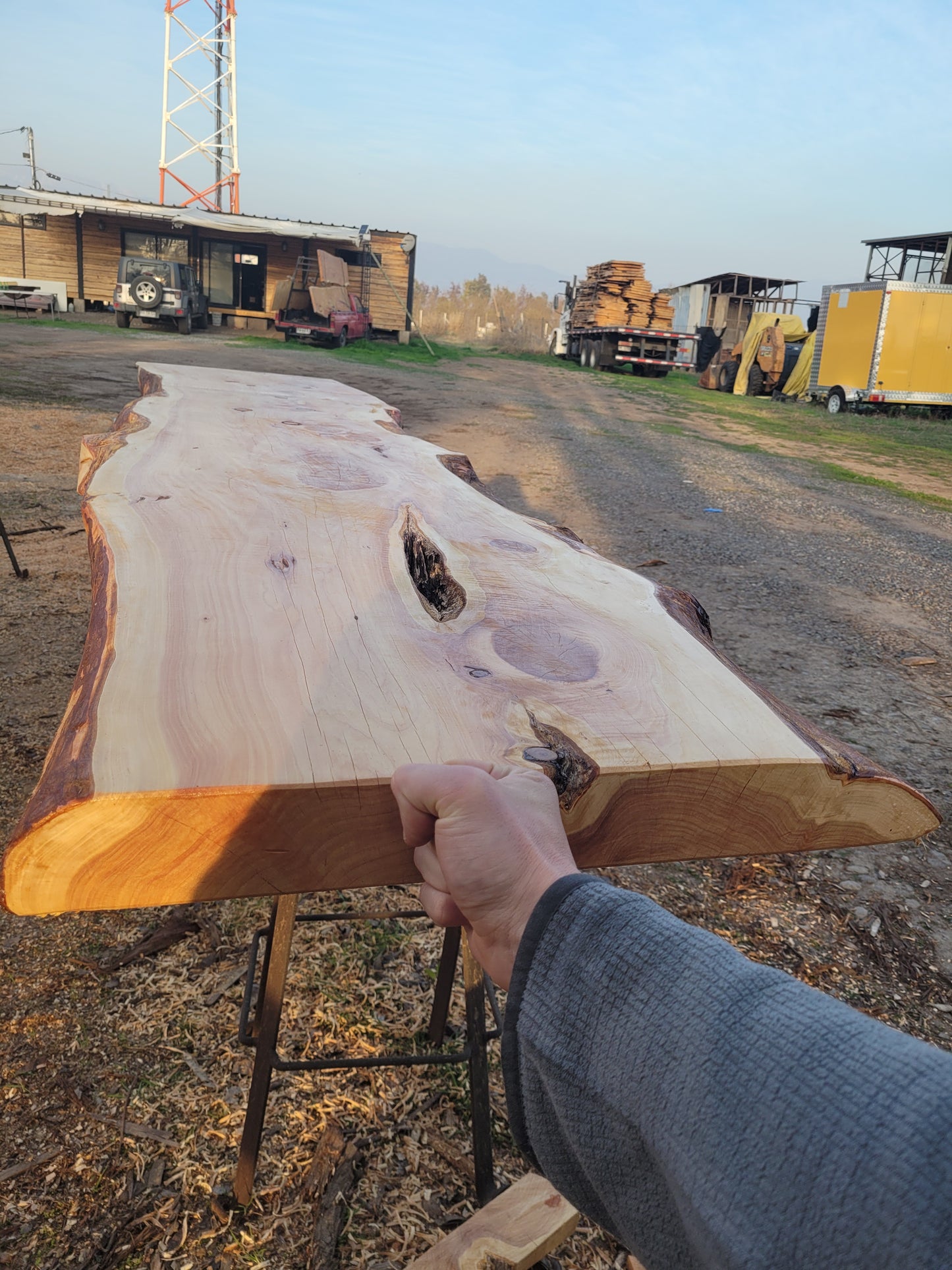 Cubierta madera rústica de una pieza