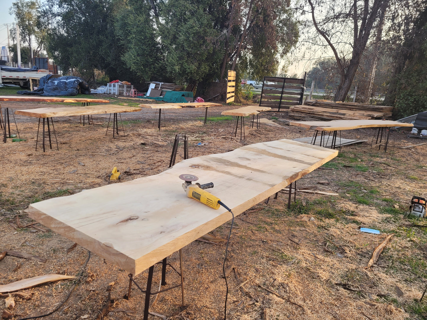 Cubierta madera rústica de una pieza